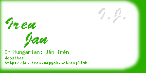 iren jan business card